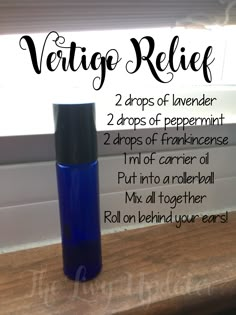 Essential Oils For Vertigo, Essential Oil Roller Bottle Recipes, Doterra Essential Oils Recipes, Essential Oil Remedy, Young Living Essential Oils Recipes, Essential Oils Health, Yl Essential Oils, Essential Oil Blends Recipes, Living Essentials Oils