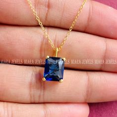 Solitaire Pendant Necklace, 2 Ct Emerald Cut Blue Sapphire Women's Pendant Necklace 14k Gold Finish 925 Sterling Silver ⭐ Available⭐ > 14K White Gold Plated 925 Sterling Silver > 14K Yellow Gold Plated 925 Sterling Silver > 14K Rose Gold Plated 925 Sterling Silver **WE LOVE CUSTOM ORDERS** YOU ASKED,WE MADE IT (FREE OF COST) ⭐ Item Detail⭐ > Material: Solid Sterling Silver > Gem type: Sapphire > Stone Creation: Lab Created > Stone Color: Blue > Stone Shape: Emerald > Nickel and Lead free > Hypoa Aaa Quality Sapphire Jewelry For Gift, Solitaire Pendant Necklace, Solitaire Pendant, Sapphire Stone, Blue Stone, Emerald Cut, Sterling Silber, Rose Gold Plates, Gold Finish