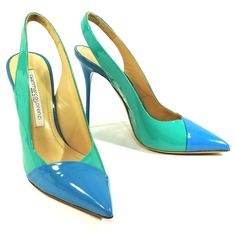 Made In Italy Leather Upper Leather Lining Leather Sole Heel Is 4.5" Hand Made Shoes Elegant Blue Pointed Toe Sandals, Elegant Blue Sandals With 4-inch Heel, Blue Patent Leather Open Heel Heels, Blue Ankle Strap Heels With Contrasting Heel, Blue Patent Leather Party Heels, Luxury Multicolor Sandals For Formal Occasions, Blue Patent Leather Heels For Party, Designer Blue Leather Heels, Luxury Multicolor Formal Sandals