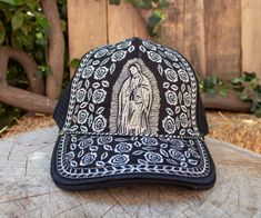 Embroidered Virgen de Guadalupe Virgin Mary hat trucker cap