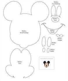 the mickey mouse mask is cut out and ready to be made