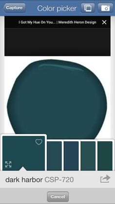 the color picker for dark harbor csp - 720 is on the iphone