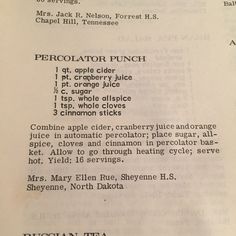 an open book with instructions on how to use percolator punch