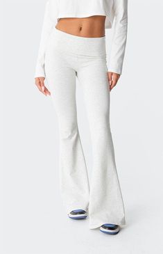 Flare Legging, White Flares, Flared Leggings, Cotton Leggings, Flare Leggings, Wide Waistband, Matilda, Cotton Spandex