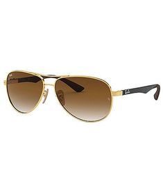 Ray-Ban Polarized Metal UV Protection Aviator Sunglasses | Dillard's Classic Gold Shield Sunglasses With Uva Protection, Gold Aviator Shield Sunglasses With Uv Protection, Modern Gold Anti-reflective Aviator Sunglasses, Gold Anti-reflective Sunglasses For Outdoors, Modern Gold Aviator Sunglasses With Anti-reflective Coating, Modern Gold Aviator Sunglasses For Outdoor, Gold Aviator Sunglasses With Anti-reflective Coating, Classic Gold Sunglasses With Tinted Lenses, Gold Shield Sunglasses With Gradient Lenses For Outdoor