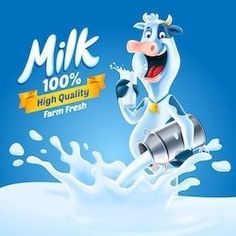 a cow that is standing in the milk