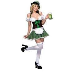 Costume Includes Dress W/Attached Apron & Hat Size=Medium A Must Have For Octoberfest Lucky Charms Costume, German Beer Girl, Charmed Costumes, Irish Costumes, Leprechaun Costume, Beer Girl Costume, St Patrick's Day Costumes, Oktoberfest Costume, Beer Girl