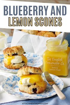 Blueberry and Lemon Scones recipe using lemon curd, perfect for afternoon tea