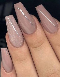 Ballerina Nails Designs, Long Nail Art, Elegant Nail Designs, Makeup Lips, Shiny Nails, Coffin Nails Long, Ballerina Nails, Nail Designs Glitter