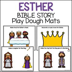 the bible story play dough mats for easter