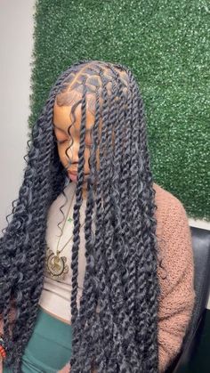 Back Length Passion Twists, Long Bohemian Passion Twist, Bohemian Passion Twists Braids, Two Strand Passion Twist, Bohemian Passion Twists Hairstyle, Waist Length Passion Twists, Bohemian Twist Braids, Passion Twists Bohemian, Island Twist With Color