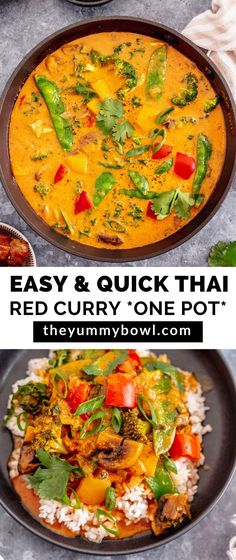 easy and quick thai red curry one pot