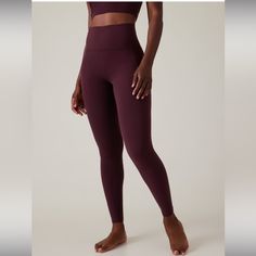 Spiced Cabernet. Size Large. New Without Tags, Never Worn. Athleta Leggings, Bra Dress, Girl Online, High Rise Leggings, Athleta Pants, Bottom Clothes, Tight Leggings, Yoga Leggings, Cropped Leggings