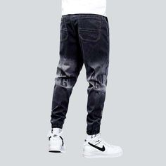 Introducing our Y2K-vibe baggy men's jeans from the 2023 Autumn Collection an ode to the 2000s with its unique blend of modern and retro flair!What Makes It SpecialSkillfully crafted to capture the essence of the 2000s. this jeans offers ultimate comfort and flair in a single package. Its high-waisted design. drawstrings closure. and stretchy material come together to create a look that is both quintessential and always in style.Distinctive Features: Y2K-Style: Featuring a unique Y2K-trend desig Baggy Tapered Leg Jeans For Streetwear, Dark Wash Hip Hop Jeans For Streetwear, Cotton Hip Hop Jeans For Streetwear, Baggy Washed Black Jeans For Streetwear, Dark Wash Jeans For Hip Hop Streetwear, Streetwear Washed Black Cargo Jeans, Denim Blue Tapered Leg Cargo Jeans For Streetwear, Tapered Leg Denim Blue Cargo Jeans For Streetwear, Washed Black Straight Leg Hip Hop Jeans