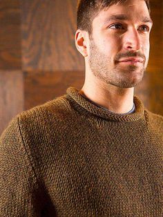 North by Amy Christoffers-Patterns-Berroco-Alpaca Direct Roll Neck Sweater Pattern, Bulky Sweaters, Sweater Ideas, Men's Knitwear, Hot Sweater, Quick Knits, Knit Men, Knitted Wit, Roll Neck Sweater