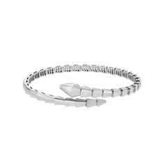 Serpenti Viper Bracelet White Gold 360723 | Bracelets | Bvlgari Official Store Luxury White Gold Snake-shaped Jewelry, Elegant Flexible Snake-shaped Bracelet, Luxury Snake-shaped Jewelry For Formal Occasions, Luxury Snake Shape Jewelry For Formal Occasions, Luxury Flexible Silver Jewelry, Official Store, Rose Gold, White Gold, Gold