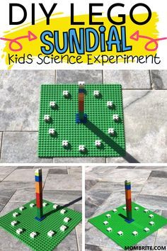 the lego sundial is an easy science experiment for kids to learn how to build it