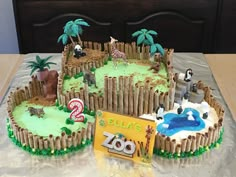 Jungle Book Cake, Jungle Book Birthday, Birthday Cake Boys, Jungle Book Party, Wild Kratts Birthday Party, Wild Kratts Party