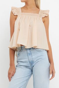 Looking for something special to wear on those balmy summer days? Check out our Ruffle Detail Top! This cute top is perfect for showing off your feminine side, and the ruffle detail adds a touch of whimsy. Made from lightweight fabric, it's ideal for keeping you cool and comfortable in the heat. Whether you pair it with shorts or a skirt, this top is sure to be a summer favorite. Square neckline Ruffle at shoulder Shirring detail Shell: 100% Cotton JJ912T Height 5'8"(173cm) / Bust 32"(81cm) / Wa Summer Style Guide, English Factory, Casual Party Dresses, Maxi Dress Sale, Fashion Night, Pink Maxi Dress, Pink Outfits, Cute Top, Bottom Clothes