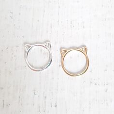 Cat Ears Ring. Size 6. Color Choice: Silver Or Gold Listing Is For 1 Item. Select Color Choice At Checkout. Silver Cat Ears Jewelry, Silver Cat Design Ring, Hypoallergenic Silver Cat Ears Jewelry, Silver Cat Design Jewelry With Cat Ears, Cat Jewelry, Cat Stuff, Cat Earrings, Animal Ears, Crafts Ideas