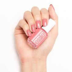 around the bend - pink nude nail polish & nail color - essie Uñas Color Coral, Pink Essie, Hot Pink Nail Polish, Light Pink Nail Polish, Coral Nail Polish, Soft Pink Nails, Coral Nails