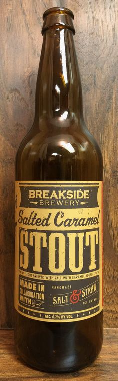 Salted Caramel Stout - Breakside Brewery - Portland, Oregon Craft Brewing, How To Make Beer, Jack Daniels Whiskey Bottle, Salted Caramel, Portland Oregon, Whiskey Bottle, Portland, Oregon