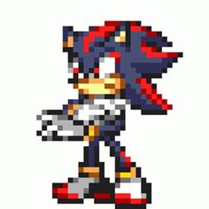 an image of a pixel art style sonic the hedge