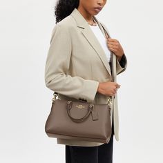 Refined pebble leather Inside multifunction pocket Zip-top closure fabric lining Handles with 4 1/4 drop Outside zip pocket Detachable strap with 22 drop for shoulder or crossbody wear 13 3/4 (L) x 7 3/4 (H) x 5 (W) Style No. CR156 Fall Pebbled Leather Satchel With Detachable Strap, Fall Shoulder Bag With Detachable Strap In Pebbled Leather, Fall Satchel With Detachable Strap And Pebbled Leather, Classic Fall Pebbled Leather Shoulder Bag, Classic Pebbled Leather Shoulder Bag For Fall, Textured Leather Crossbody Satchel For Fall, Fall Travel Satchel In Pebbled Leather, Pebbled Leather Satchel For Travel In Fall, Pebbled Leather Bag For Work In Fall