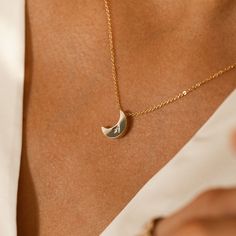 "Elevate your style with our Moon Charm Necklace. Personalized with your own initial, this handmade and dainty necklace makes a perfect gift for your loved one! Embrace celestial elegance with our charming Moon Charm Necklace. #YOU MAY ALSO LIKE Personalized bar necklace https://www.etsy.com/listing/1497110421/personalized-name-necklace-customized Heart initial necklace https://www.etsy.com/listing/1493845883/heart-initial-personalized-necklace-gift # HOW TO ORDER 1. Choose the color  2. Choose Crescent Moon Charm Necklace For Anniversary, Personalized Gold Moon Necklace, Elegant Handmade Half Moon Necklace, Anniversary Crescent Moon Charm Necklace, Minimalist Handmade Moon Necklaces, Everyday Moon Charm Necklaces, Everyday Moon Charm Necklace, Half Moon Phase Necklace For Anniversary, Everyday Half Moon Phase Necklace