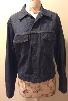 A personal favorite from my Etsy shop https://www.etsy.com/listing/516673598/vintage-1970s-sears-roebucks-denim Retro Long Sleeve Dark Wash Denim Jacket, Vintage Dark Wash Denim Jacket, Vintage Dark Wash Denim Jacket With Pockets, Retro Dark Wash Denim Jacket With Button Closure, Vintage Dark Wash Button-up Denim Jacket, Vintage Single-breasted Denim Jacket, Dark Wash Denim Jacket, Vintage Dark Wash Single-breasted Denim Jacket, 70s Denim