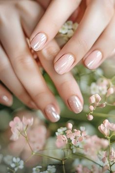 37 Summer Neutral Nails You Can Recreate Easily Neutral Nails, Crystal Nails, Yellow Nails