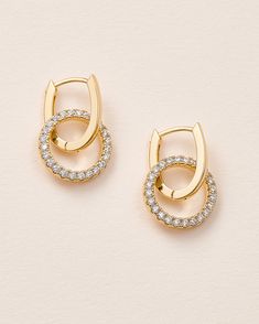 "FINAL SALE. Cannot be returned or exchanged. 2 in 1 HUGGIE HOOP EARRINGS   Huggies, but with options. Our 2 in 1 CZ Huggie Hoops are designed with a shiny sterling silver or 18 karat gold plated hoop & dangling circles of pave CZs. Wear the hoops alone or with the pave circle for extra sparkle. DETAILS * Sterling silver & 18kt gold plated * Cubic zirconias * 1\" length; .5\" width * Hypoallergenic, lead-free & nickel-free SHOP MORE STYLES https://www.etsy.com/shop/darethcolburndesigns NEED MORE Gold Hoop Diamond Earrings With Ear Wire, Clip-on Hoop Earrings For Anniversary, 2022 Jewelry, Fine Jewlery, Earrings Huggies, Teen Gifts, Gold Huggie Earrings, Huggie Earrings Gold, Dangle Hoop Earrings