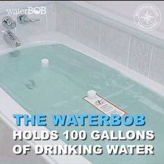 100 gallons of safe H20 stored in your bathtub will come in handy during a power outage or emergency! Long Term Water Storage, Water Storage Containers, Emergency Essentials, Emergency Water, Survival Items, Emergency Preparedness Kit, Organizing Hacks