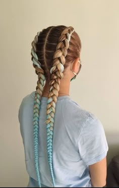 White Girl Braids, Boxer Braids Hairstyles, Two Braid Hairstyles, Hair Extensions For Short Hair, Hair Charms, Feed In Braid, Quick Braided Hairstyles