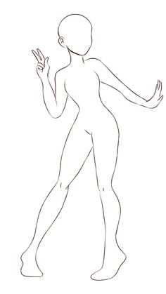 the outline of a female body is shown in black and white, with one hand on her hip