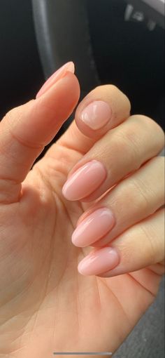 Pink Oval Nails, Bridesmaids Nails, Round Nails, Oval Nails, Neutral Nails, Girls Nails