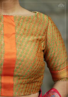 Fitted Elegant Orange Blouse, Elegant Fitted Orange Blouse, Elegant Orange Blouse For Festive Occasions, Festive Orange Silk Blouse, Orange Fitted Elegant Blouse Piece, Elegant Orange Fitted Blouse Piece, Elegant Fitted Orange Blouse Piece, Unstitched Silk Orange Blouse Piece, Unstitched Orange Silk Blouse Piece