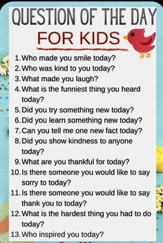 question of the day for kids