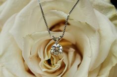 "A classic and elegant choice of necklace. With 1 - 2 ct size moissanite center stone. You are the most shinning star when wearing them! Just feel the sparkle from it. Anniversary gift for her, briald necklac, round moissanite necklace , wedding necklace , gift for mum, Christmas gift If you would like to have 14k 18k gold version, please check this listing: 💎Metal: Sterling silver/14k gold plated silver/ 14k gold/14k white gold/14k rose gold, 18k gold/18k white gold/18k rose gold 💎Stone: Roun Everyday Earrings Studs, Necklace Everyday, Edwardian Style, Moissanite Necklace, Eternity Band Ring, Necklace Wedding, Silver Work, Round Moissanite, Wedding Jewellery Necklace