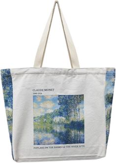 Collect your aesthetic paintings customized canvas tote bag and unleash the trend HERE!!! 
click on the image or use
 https://a.co/d/d0ndGT2
#aesthetic #trend #school #work #motivation #cute #girly #pinterest #claudemonet #monet #art #painting Tote Bag Aesthetic, Best Teacher Gifts, Book Tote Bag, Bag Aesthetic, Zipper Tote Bag, Bags Aesthetic