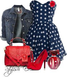 Adorable Rockabilly outfit. Rockabilly Outfits For Women, Mode Rockabilly, Rockabilly Outfits, Pin Up Outfits, Look Retro, Pink Lady, Retro Mode, Rockabilly Fashion