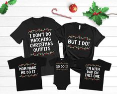 I Don't Do Matching Christmas Outfits But I Do Christmas Shirts. Matching Christmas Shirts Family Men Funny Tshirts I Don't Do Matching Christmas Outfits But I Do Baby Toddler Kid Siblings Boy Girl Mom Dad Welcome to Mom Life with Style! This listing is for ONE (1) UNISEX TEE, BABY BODYSUIT, BABY TEE, TODDLER TEE or YOUTH TEE with your choice of design. ★Add desired number of items to your cart. YOU MUST ADD EACH SHIRT TO YOUR CART SEPARATELY. ★Designed with families in mind! ★Machine washable & dryer safe ★Comfortable & flattering fit ★High quality prints that last SHIRT DESIGN ★Our shirts are created with the latest in garment printing technology. Inks are water based and eco-friendly which creates a softer feel than traditional screen printing. The high-quality printing process prevents I Dont Do Matching Shirts Christmas, Christmas Shirts Family, Matching Christmas Outfits, Matching Christmas Shirts, Tshirt Business, Do Baby, Daughters Shirt, Xmas Shirts, Christmas Outfits