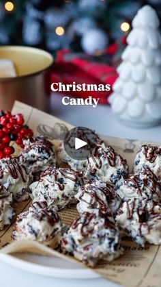 christmas candy is sitting on a table