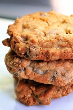 three cookies stacked on top of each other