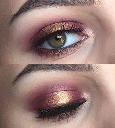 Cranberry and Gold halo eyes using Colourpop Super Shock Shadows in Central Perk, Drift, and KathleenLights. Rose Gold Makeup Looks, Rose Gold Eye Makeup, Make Up Gold, Gold Makeup Looks, Makeup Gold, Video Makeup, Gold Eye Makeup, Rose Gold Makeup, Make Up Inspiration