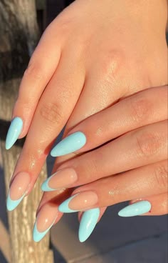 Tiffany Blue Nails, Aqua Nails, Vacation Nails, Blue Nail, Pretty Acrylic Nails, Best Acrylic Nails, Cute Acrylic Nails, Blue Nails