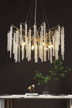 Transform any room into a luxurious and enchanting space with the exquisite Wisteria Flower Golden Branch Crystal Chandelier. Crafted with finely designed pistils adorned with dazzling crystals, this chandelier adds a touch of glamour and sophistication to any space. Its delicate design and sparkling features will surely elevate the aesthetic of your home. Please note: Your payment does not include customs duties, local taxes, or any other import costs. If you have any questions about our produc Wisteria Flower, Living Room Den, Staircase Lighting, Flower Crystal, B 17, Delicate Design, Lamps Ceiling, Edison Bulb, Wisteria