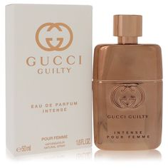 Gucci Guilty Pour Femme Perfume by Gucci 1.6 oz Eau De Parfum Intense Spray for Women. Gucci guilty pour femme, launched in 2018, is a rich and floral fragrance for women. Tope notes of mandora, bergamot and pink pepper open the perfume with a fruity and smooth mediterranean scent. Middle notes of geranium oil and lilac add in a light and airy floral tone to the aroma. The perfume is balanced and solidified with a spicy, woody fragrance from base notes of patchouli and amber. This perfume was de Gucci Bloom Perfume Aesthetic, Gucci Perfumes For Women, Gucci Flora Gorgeous Gardenia Perfume, Mediterranean Fruit, Gucci By Gucci Perfume, Gucci Guilty Perfume Woman, Gucci Guilty Pour Femme, Gucci Fragrance, Gucci Guilty