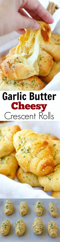 garlic butter cheesy crescent rolls are the perfect appetizer for any party