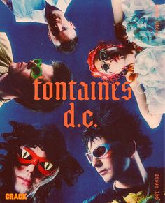 an advertisement for contamnes d c with four people wearing masks and one is looking up at the camera